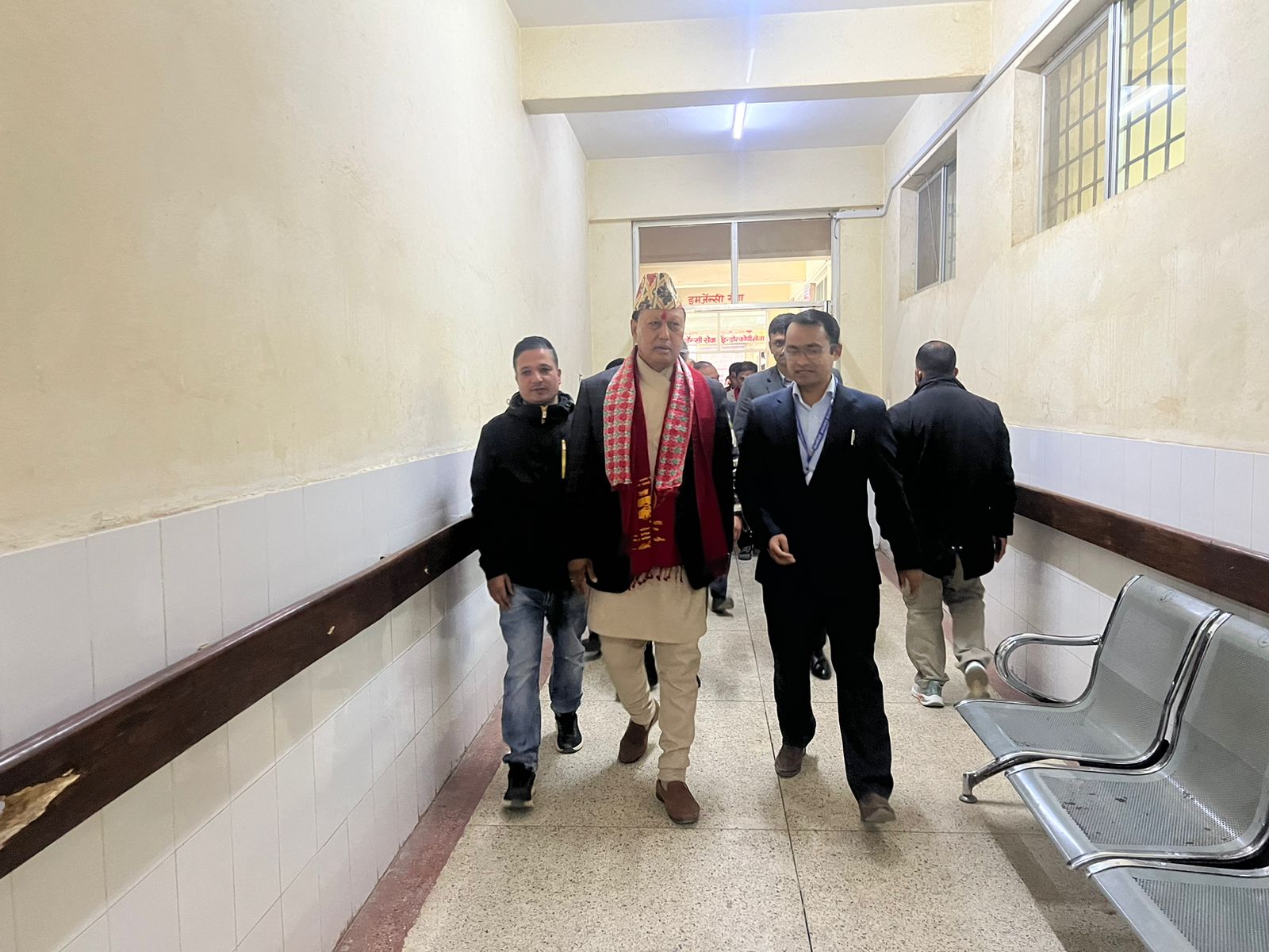 Monitoring of the hospital by the Honorable Minister of Health and Population Mohan Bahadur Basnet